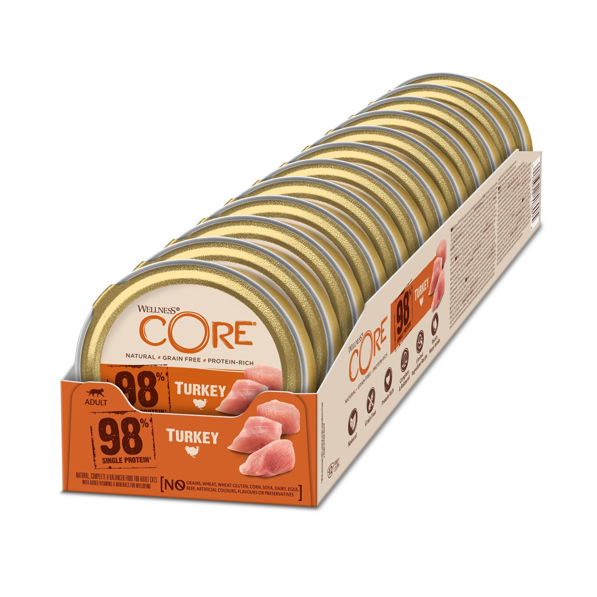 Wellness Core Wellness Core Grain Free Turkey Adult Wet Cat Food pet food packaging
